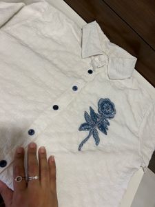 Embroidered White Shirt