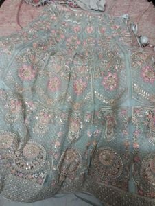 Elegant Blue Embroidered Lehenga Choli