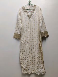 Off-white Party Wear Top And Duppataas
