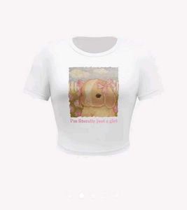 WHITE BABY TEES TOP FOR WOMEN 🤍🐰