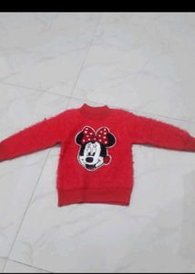 Cute Minnie Mouse Red Sweater