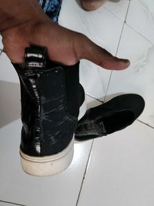 H&amp;M chelsea Boots Black Velvet Size 41