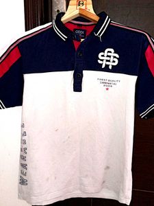 Audi Color Block Polo Shirt - Y2K Style