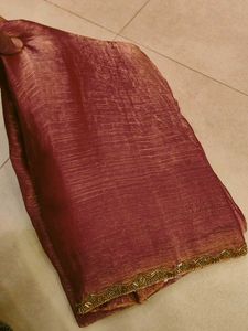 Emerald Green Saree with Beaded Border