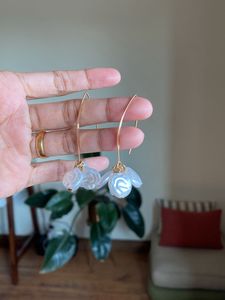 Korean Crushed Pearl Earrings