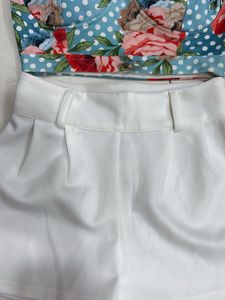 White Shorts Set