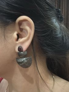 Oxidized Earrings with free Maang Tikka