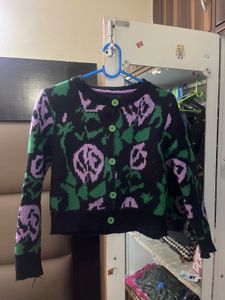 Floral Knit Cardigan