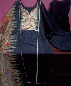 Panjabi Patiyala Salwar Suits With Lace Work