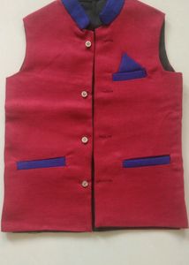 Red &amp; Blue Pocketed Vest