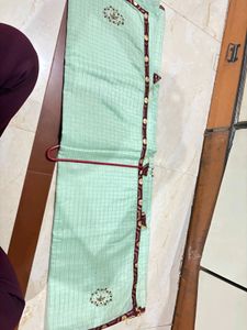 Light Green Saree One Time Used No Stains