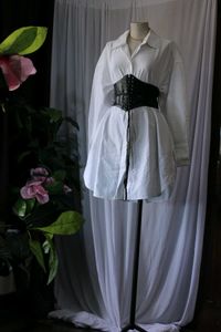 H&amp;M White Shirt Dress without Belt