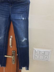 Veromoda Distressed Dark Wash Jeans