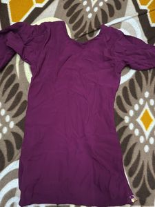 Purple Embroidered Kurta