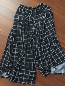 Checkered Wide Leg Palazzo Pants