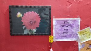 Red Flower Wall Decoration Frame | Wall Frame