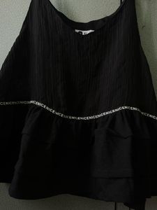 Black Ruffle Top