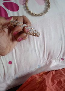 Sparkling Gold & Crystal Bangle Set