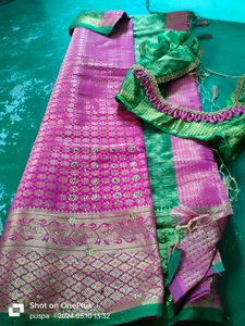 Brand New Saree With Stitched Blouse And Fall