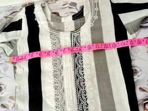 Black White Kurta