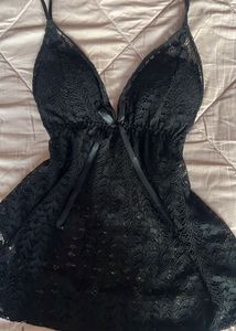y2k Lace black bow top 🫧💋