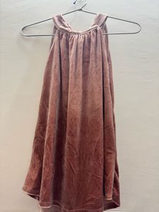 Mauve Velvet Mini Dress