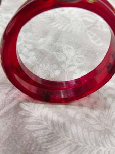 Red Floral Bangles (Set of 2)