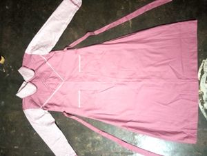 Pink Dress with White Accents