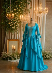 Blue Renaissance-Style Dress