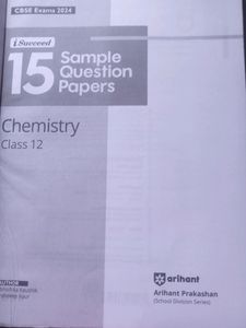Class 12th, Arihant Chemistry Sample Paper