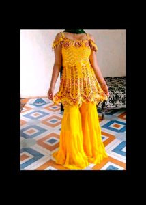 Designer Sharara Set For Haldi Function