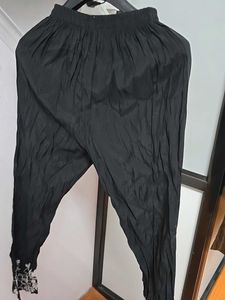 Embroidered Black Pant