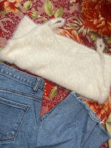 Fluffy White  Top