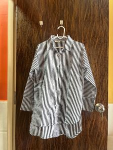 34 Bust Cotton High Low Shirt For Women
