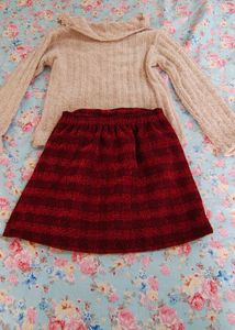 Vintage Skirt &amp; Top Set Size 5 To 6 Year