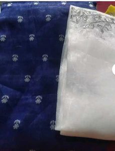 Elegant Blue &amp; White Lehenga Choli