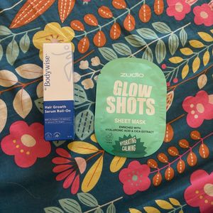 combo of hairserum and sheet mask