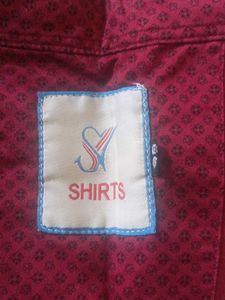 Maroon Micro-Check Button-Down Shirt