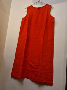 Red Sleeveless Summery Dress 👗