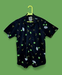 "Alien Signal" Space-Themed Printed Shirt