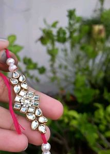 Elegant Kundan Rakhi