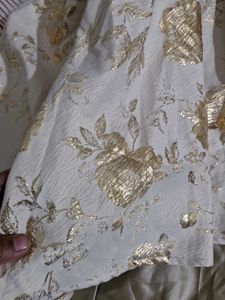 Elegant Gold &amp; Ivory Girls Dress