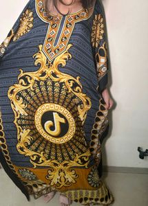 Printed Kaftan Dress