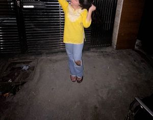 Yellow Embroidered Kurti