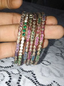 Set of 7 Gemstone Bangles
