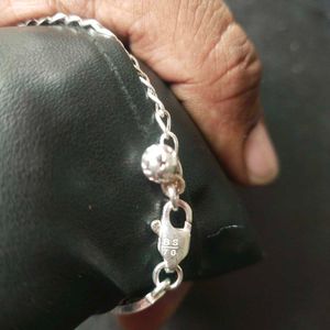 Pure Silver Pink&amp;Blue CZ Stone Adjustable Bracelet