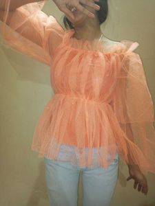 Top For Women 🧡 Cinched Waist