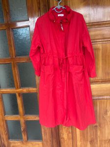 Red Casual Coat
