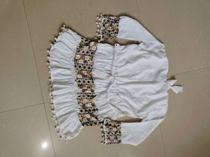 Stylish White Short Kurti