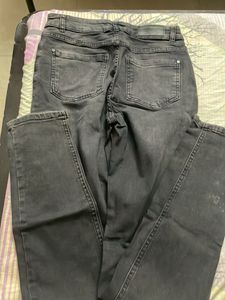 Gray Jeans with Rhinestone Detail